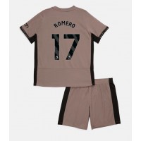 Tottenham Hotspur Cristian Romero #17 Tredje trøje Børn 2023-24 Kortærmet (+ Korte bukser)